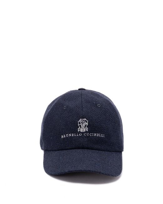 Brunello Cucinelli Blue Baseball Cap for men