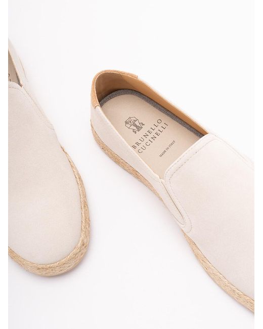 Brunello Cucinelli White Espadrilles for men