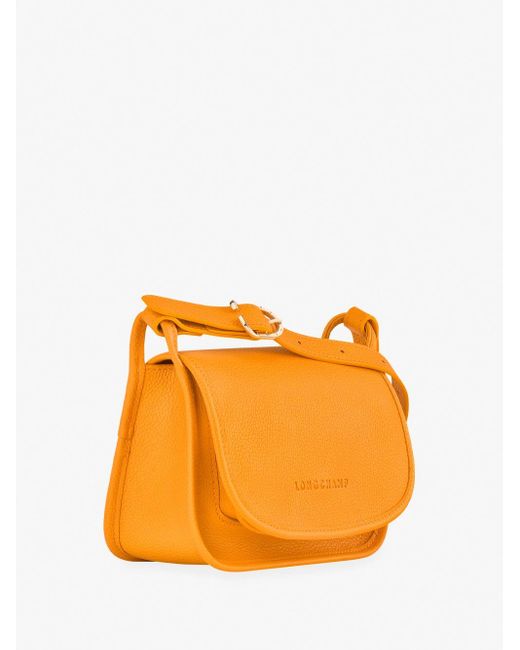 `Le Foulonné` Small Crossbody Bag di Longchamp in Orange