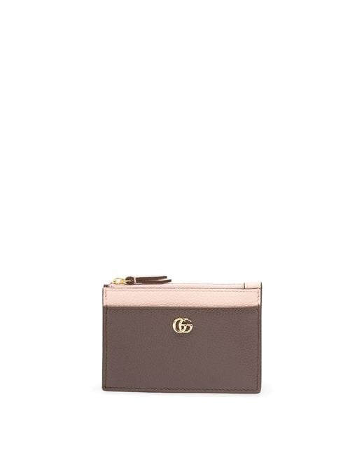 Gucci Brown 'Petite Marmont' Cardcase