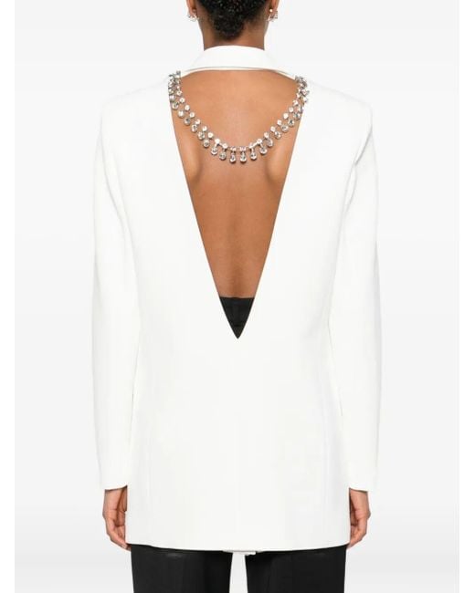Nissa White Evening Blazer