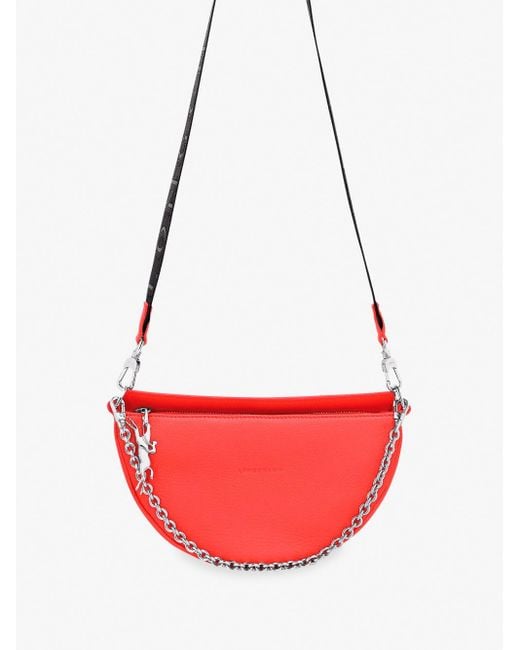 Longchamp Red `Smile` Small Crossbody Bag