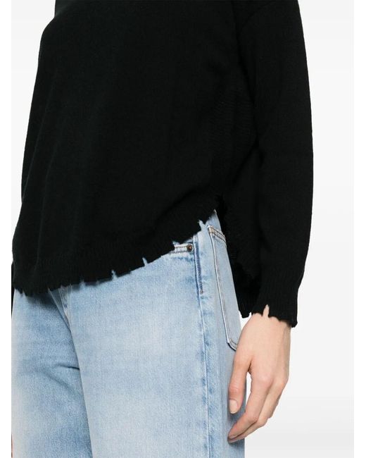 Kujten Black 'Mela' Round Neck Sweater