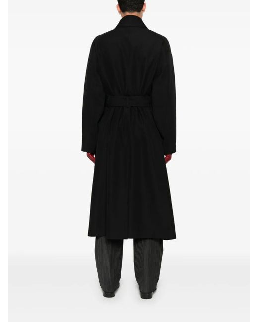 Saint Laurent Black Raglan Coat for men