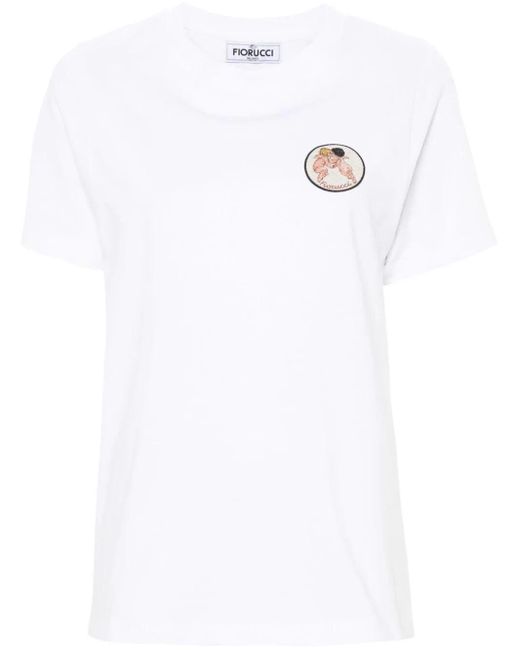 Fiorucci White Angel Patch Regular Fit T-Shirt