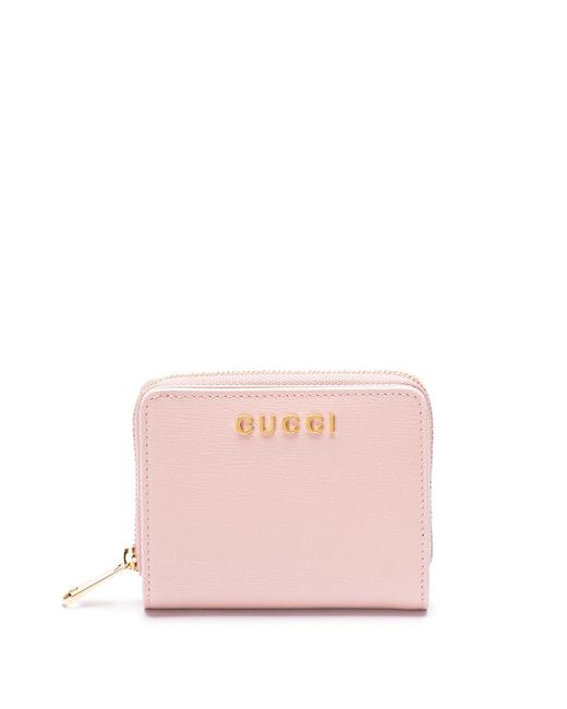 Gucci Pink ` Script` Mini Wallet