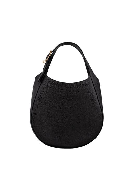 Longchamp Black 'Le Foulonné' Small Handbag