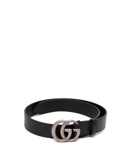 Gucci Black Belt With `Double G` Buckle for men