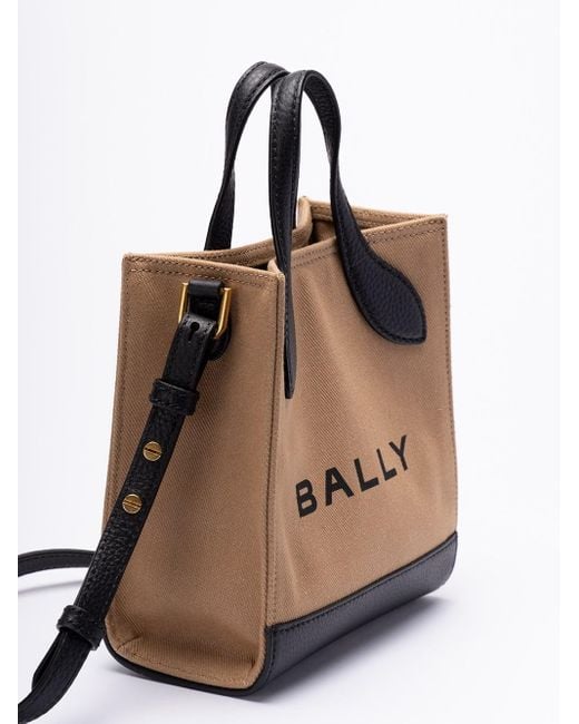 Bally Natural `Bar Keep On Spiro Eco` Mini Tote Bag
