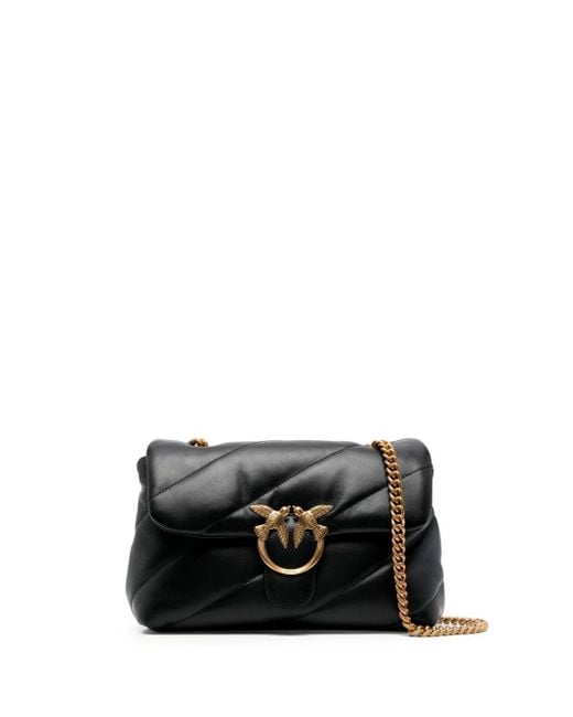 Pinko Black Classic `Love Puff Maxi Quilt` Handbag