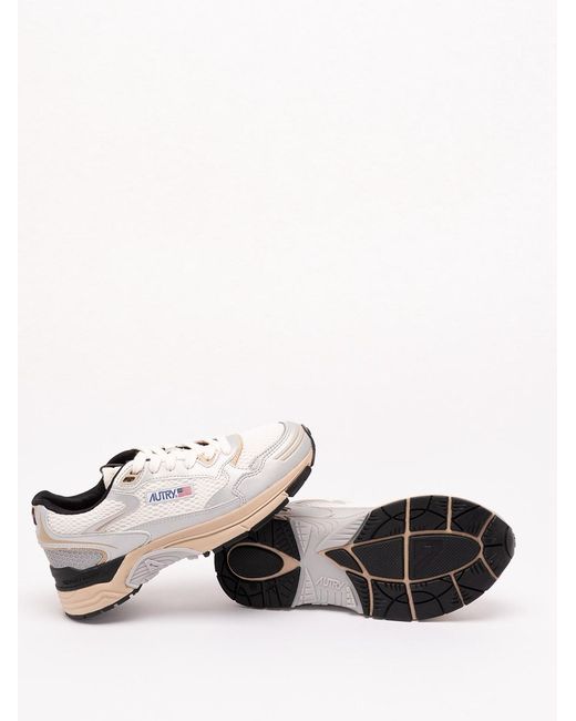 Autry White 'Hyperway' Low Sneakers