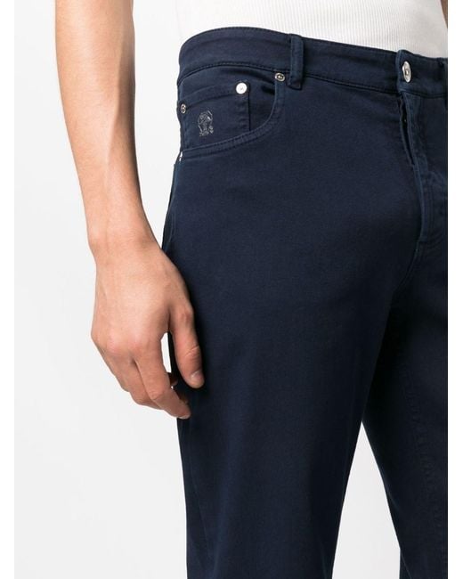 Brunello Cucinelli Blue Five-Pocket Jeans for men