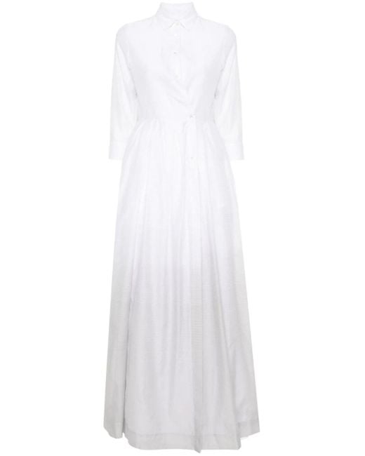 Sara Roka White `Ednalong` Long Dress
