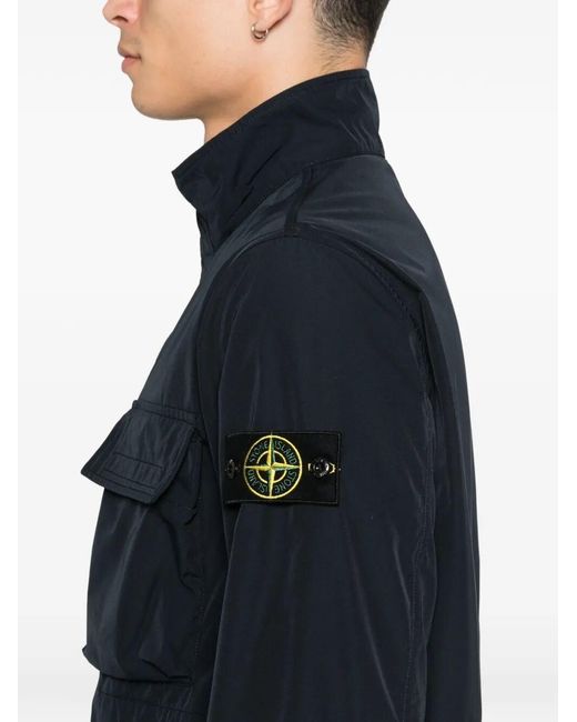 Stone Island Black Micro Twill Short Parka for men