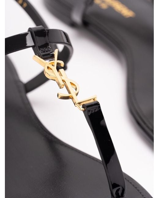 Saint Laurent White 'Cassandra' Sandals