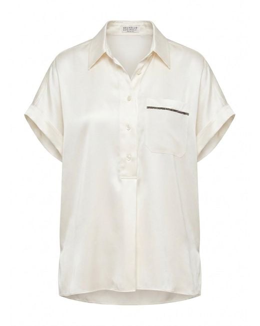 Brunello Cucinelli White Blouse