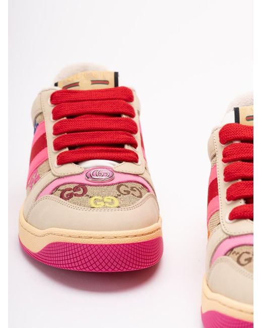 Gucci Pink Screener Gg Sneaker