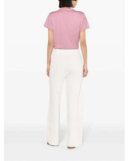 Pinko `gardenia` Pants in White | Lyst