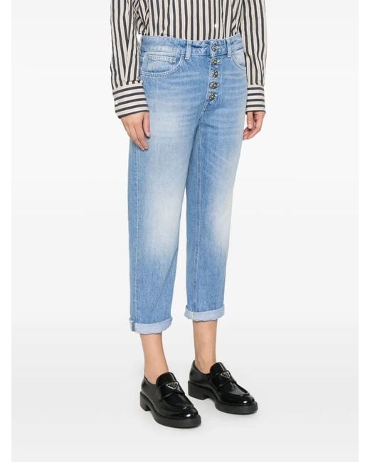 Dondup Blue 'Koons' Loose 5-Pocket Jeans
