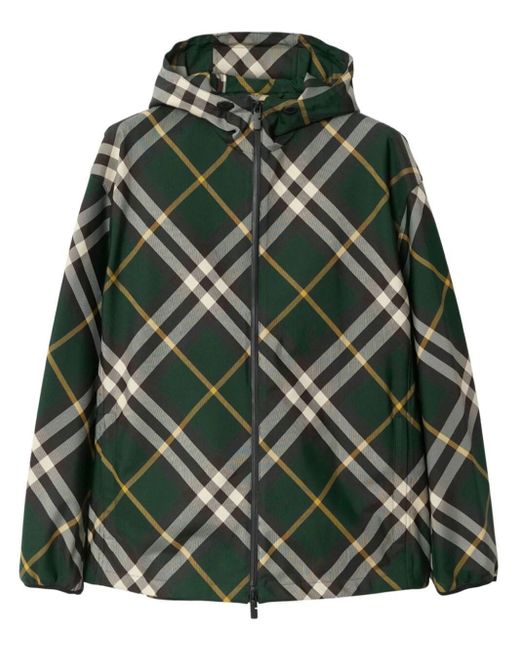 Burberry Green Full-Zip Hoodie for men