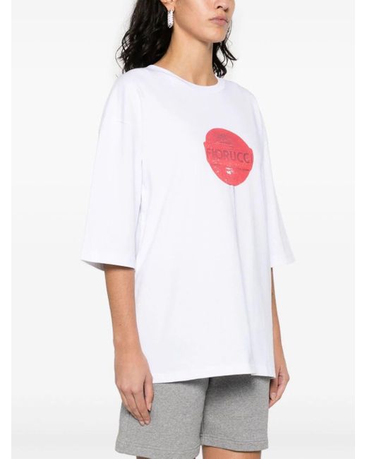 Fiorucci White `Lollipop` Print Regular Fit T-Shirt
