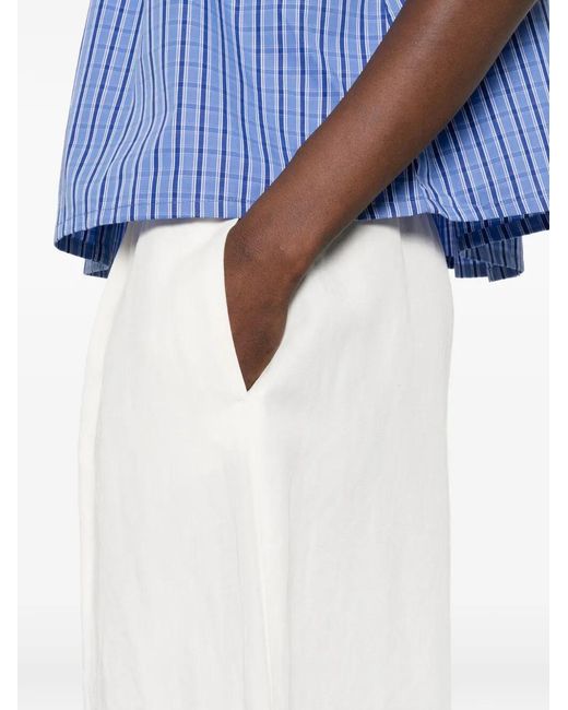 Berwich White Wide Leg Pants