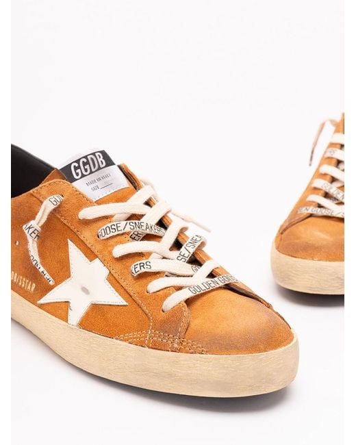 Golden Goose Deluxe Brand Orange 'Super-Star' Sneakers for men