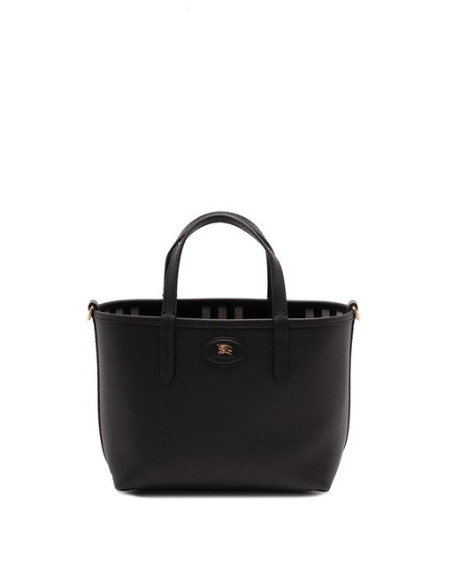 Burberry Black 'C&L' Mini Reversible Tote