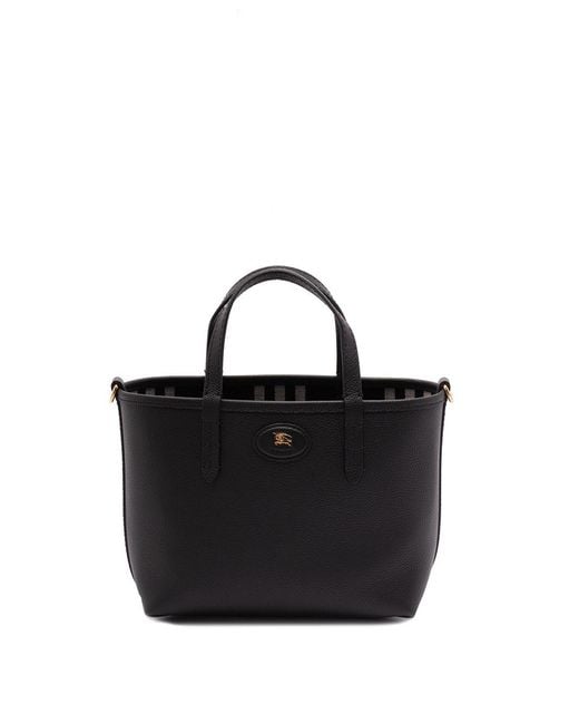 Burberry Black 'C&L' Mini Reversible Tote