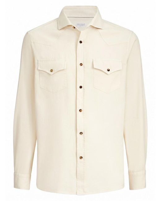 Brunello Cucinelli Natural Shirt for men