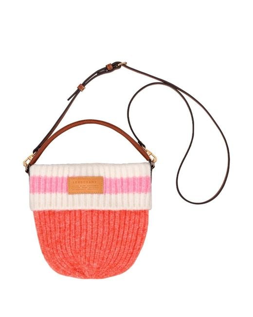 Longchamp Red 'Le Pliage Cocooning' Small Crossbody Bag