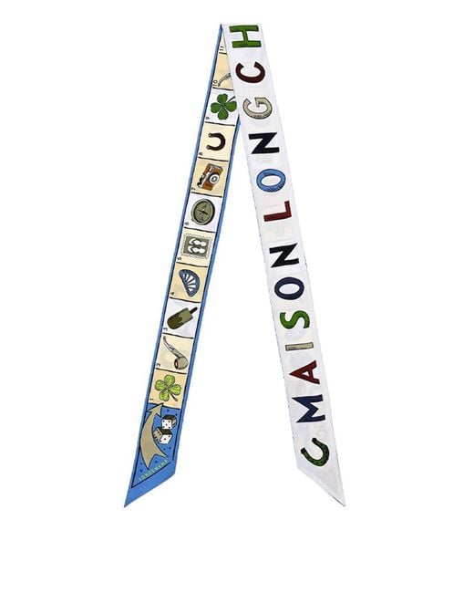 Longchamp White 'Le Jeu De Cheval' Headband