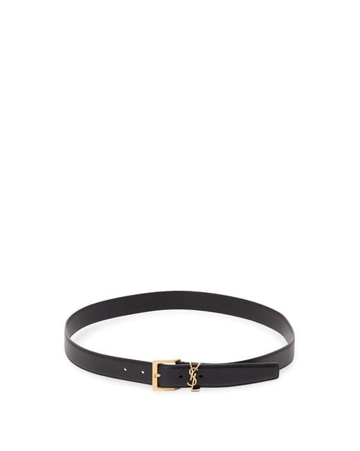 Saint Laurent White 'Cassandre Vadim' Belt for men