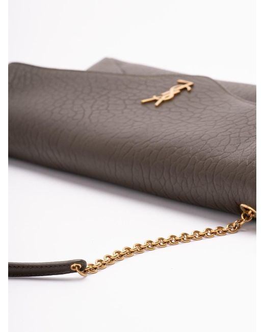 Saint Laurent Brown 'Envelope' Chain Pouch