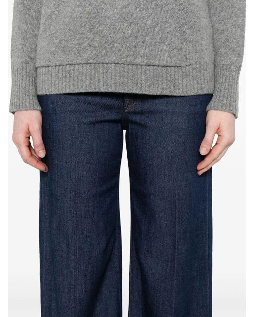 7 For All Mankind Blue Five-Pocket Jeans
