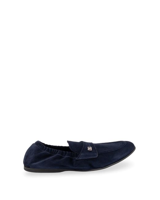 Dolce & Gabbana Blue Dolce & Gabbana Elastic-Back Loafers for men
