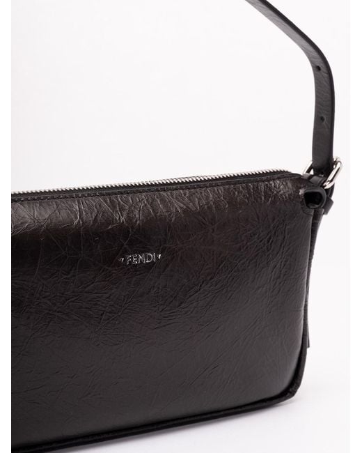 Fendi Black 'Zip Top' Small Handbag