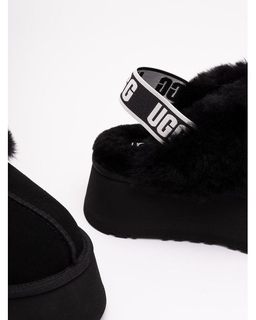 Ugg Black Funkette Mules