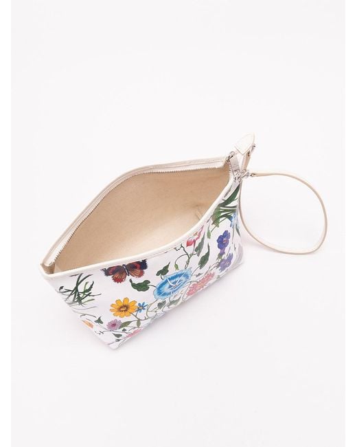 Gucci White 'Essence Flora' Mini Bag