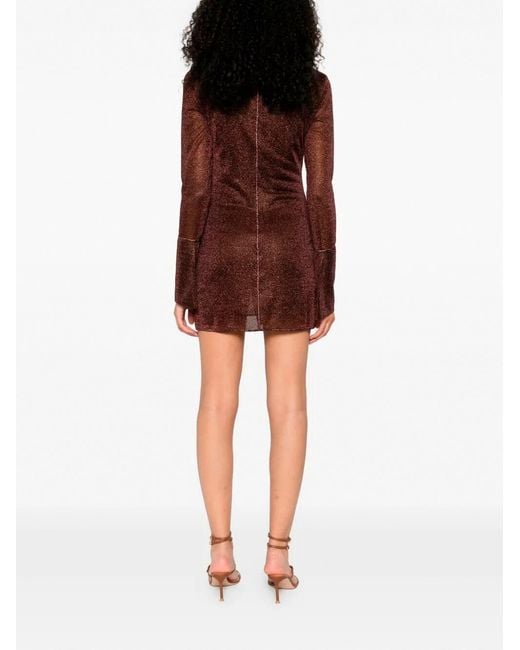 oseree brown dress Lumire Ring Mini Dress