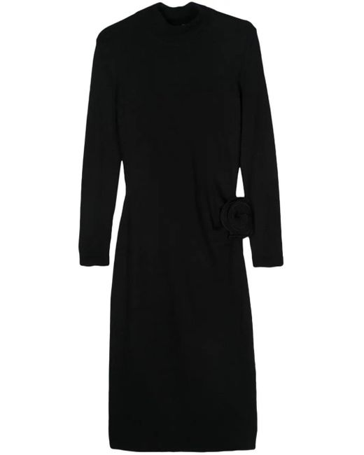 Magda Butrym Black Knit Midi Dress