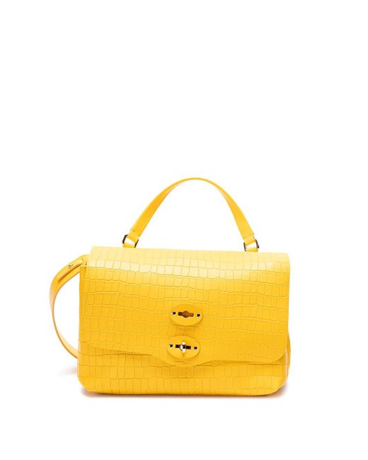 Zanellato Yellow Small `Postina Cayman` Bag