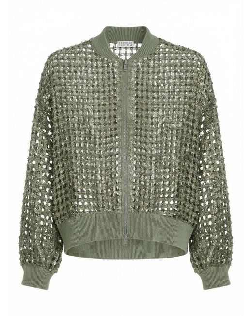 Brunello Cucinelli Green Cardigan