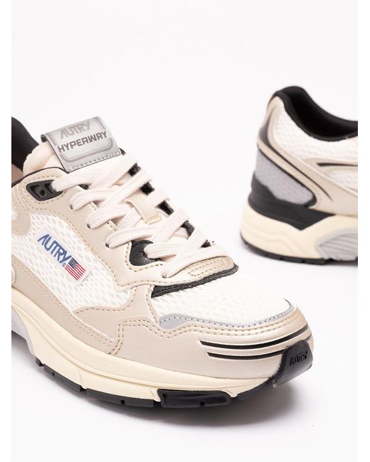 Autry White 'Hyperway' Low Sneakers