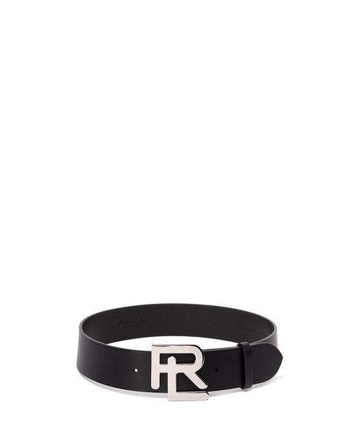 Ralph Lauren Black `rl Vachetta` Leather Wide Belt