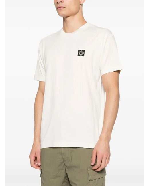 Stone Island White Patch T-Shirt for men