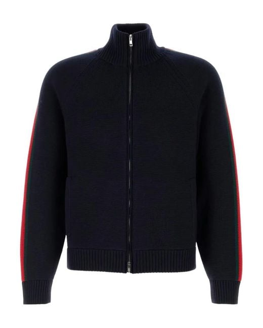 Gucci Blue Long Sleeve Zip Jacket for men