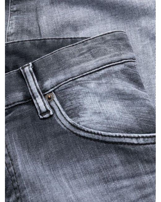 DSquared² Blue Black Stretch-cotton Jeans for men