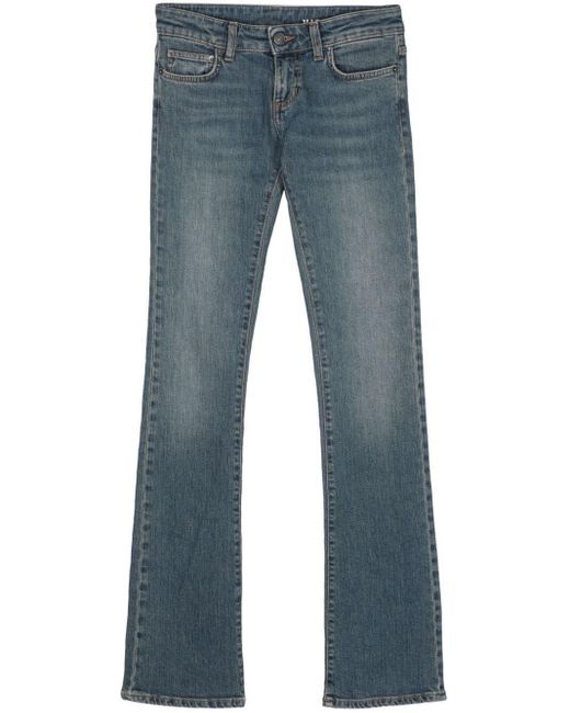 Fiorucci Blue Mid Low Rise Bootcut Jeans