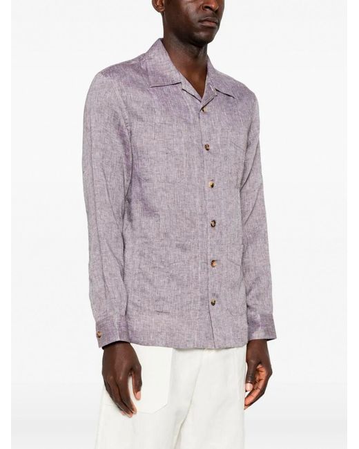 Brunello Cucinelli Purple Shirt for men
